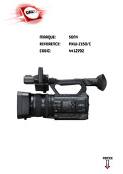 Sony XDCAM PXW-Z150/C Mode D'emploi