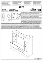 Dedeman TOTO UP 00840 Instructions D'assemblage