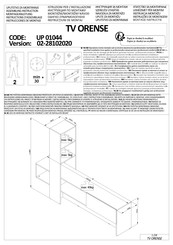 Forma Ideale TV ORENSE UP 01044 Instructions D'assemblage
