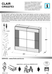 Forte CLAIR CIRS227E3 Notice De Montage