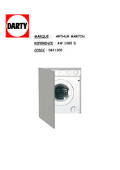 ARTHUR MARTIN AW 1085 S Notice D'utilisation
