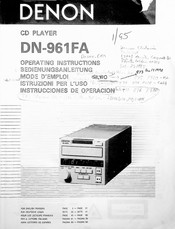 Denon DN-961FA Mode D'emploi