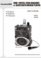 Karaoke USA GF845 Guide De L'utilisateur