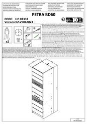 Dedeman PETRA BD60 UP 01333 Instructions D'assemblage