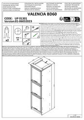 Dedeman VALENCIA BD60 UP 01301 Instructions D'assemblage