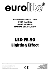 EuroLite LED FE-20 Mode D'emploi