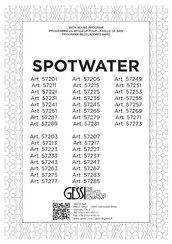 Gessi SPOTWATER 57249 Manuel D'installation