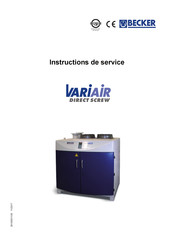 Becker VARIAIR DIRECT SCREW 1500 Instructions De Service