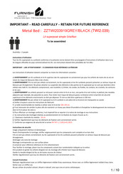 FURNISH 1 ZZTWI203919GREY Mode D'emploi