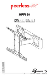 peerless-AV HPF650 Mode D'emploi