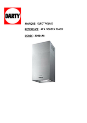 Electrolux AFA 50851 Notice D'utilisation