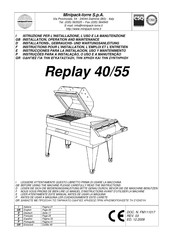 Minipack-Torre Replay 55 Instructions Pour L'installation, L'emploi Et L'entretien