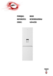 Beko RCSA365K20DW Mode D'emploi