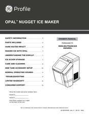 GE Profile OPAL P4INSASBVTS Manuel Du Propriétaire