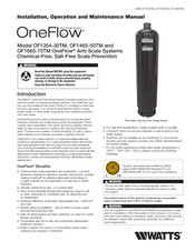 Watts OneFlow OF1354-30TM Manuel D'installation, D'utilisation Et D'entretien