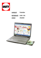 Toshiba SATELLITE U300 Série Manuel De L'utilisateur