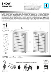 Forte SNWK521 Instructions De Montage