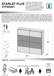 Forte STARLET PLUS STPS924E1 Instructions De Montage