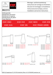 KWC ZOE Série Instructions D'installation