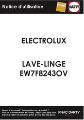 Electrolux EW7F8243OV Notice D'utilisation