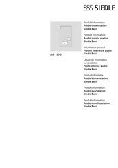 SSS Siedle AIB 150-0 Information Produit