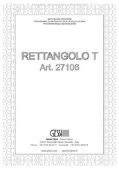 Gessi RETTANGOLO T 27106 Instructions De Montage