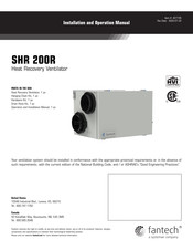SystemAir fantech SHR 200R Mode D'emploi