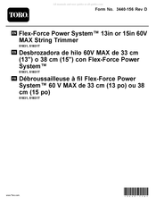 Toro Flex-Force Power System 13in 60V MAX Mode D'emploi