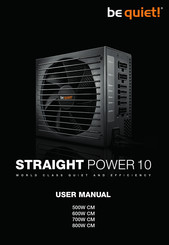 BE QUIET! STRAIGHT POWER 10 800W CM Mode D'emploi