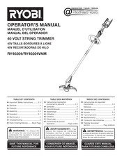 Ryobi RY40204VNM Manuel D'utilisation