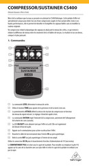 Behringer CS400 Mode D'emploi