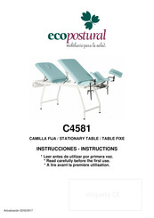 ECOPOSTURAL C4581 Instructions