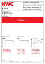 KWC LUNA-E 10.441.113.000 Instructions De Montage Et D'entretien