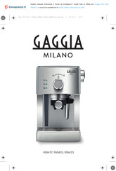 Gaggia Milano VIVA DELUXE RI8435 Mode D'emploi