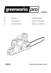 GreenWorks Pro CS80L01 Manuel D'opérateur