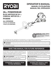 Ryobi RY26000 Manuel D'utilisation