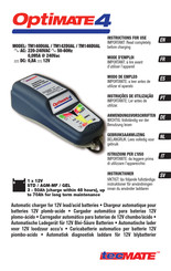 TecMate Optimate 4 TM146DUAL Mode D'emploi