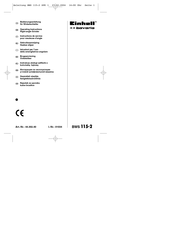 EINHELL Bavaria BWS 115-1 Instructions De Service