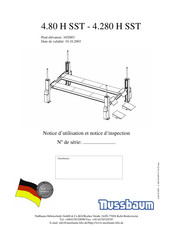 Nussbaum 4.280 H SST Notice D'utilisation