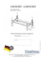 Nussbaum 4.80 H SST Notice D'utilisation