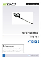 EGO HTX7500E Notice D'emploi