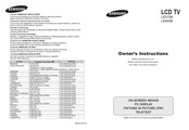 Samsung LE37S6 Instructions Du Propriétaire
