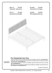 Walker Edison NRUB8B Instructions De Montage