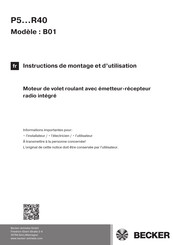 Becker R40-B01 Instructions De Montage Et D'utilisation