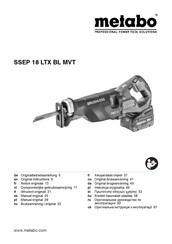 Metabo SSEP 18 LTX BL MVT Notice Originale