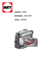 Sony HANDYCAM DCR-HC35 Mode D'emploi