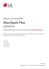 LG One:Quick Flex 43HT3WN-B Manuel D'utilisation