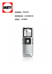 Philips VOICE TRACER LFH0655/00 Manuel De L'utilisateur