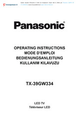 Panasonic TX-39GW334 Mode D'emploi