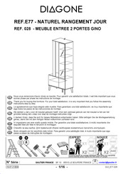 Gautier DIAGONE E77 NATUREL Instructions De Montage